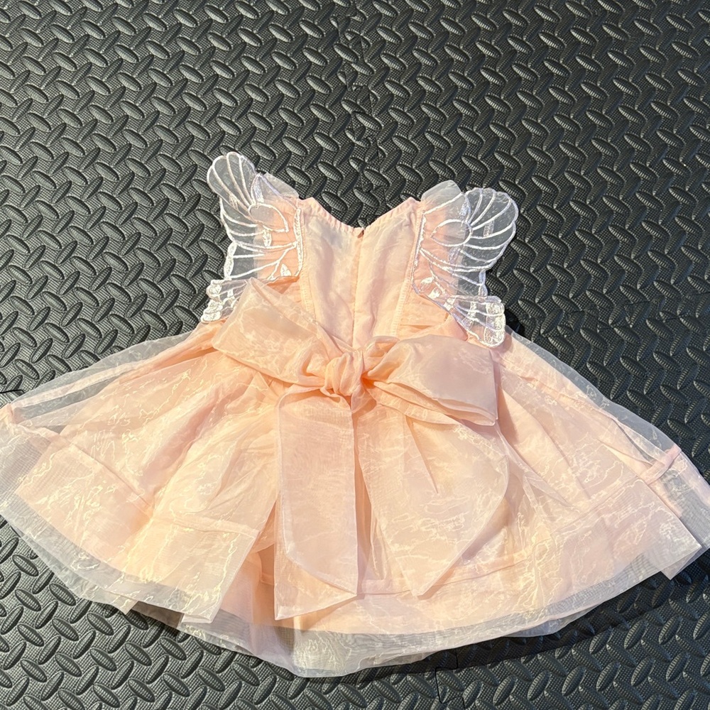 Elegant Peach Kids Formal Dress